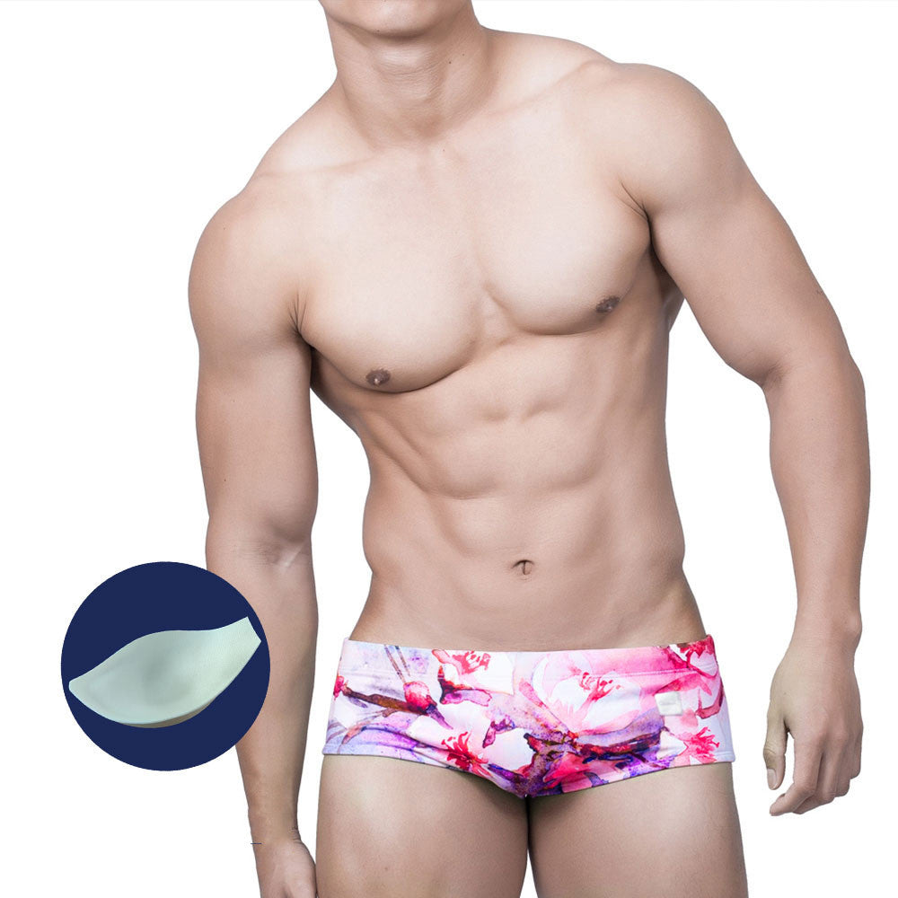 Men's Chinese Feng Shui Ink Plum Small Boxer Swimming Shorts