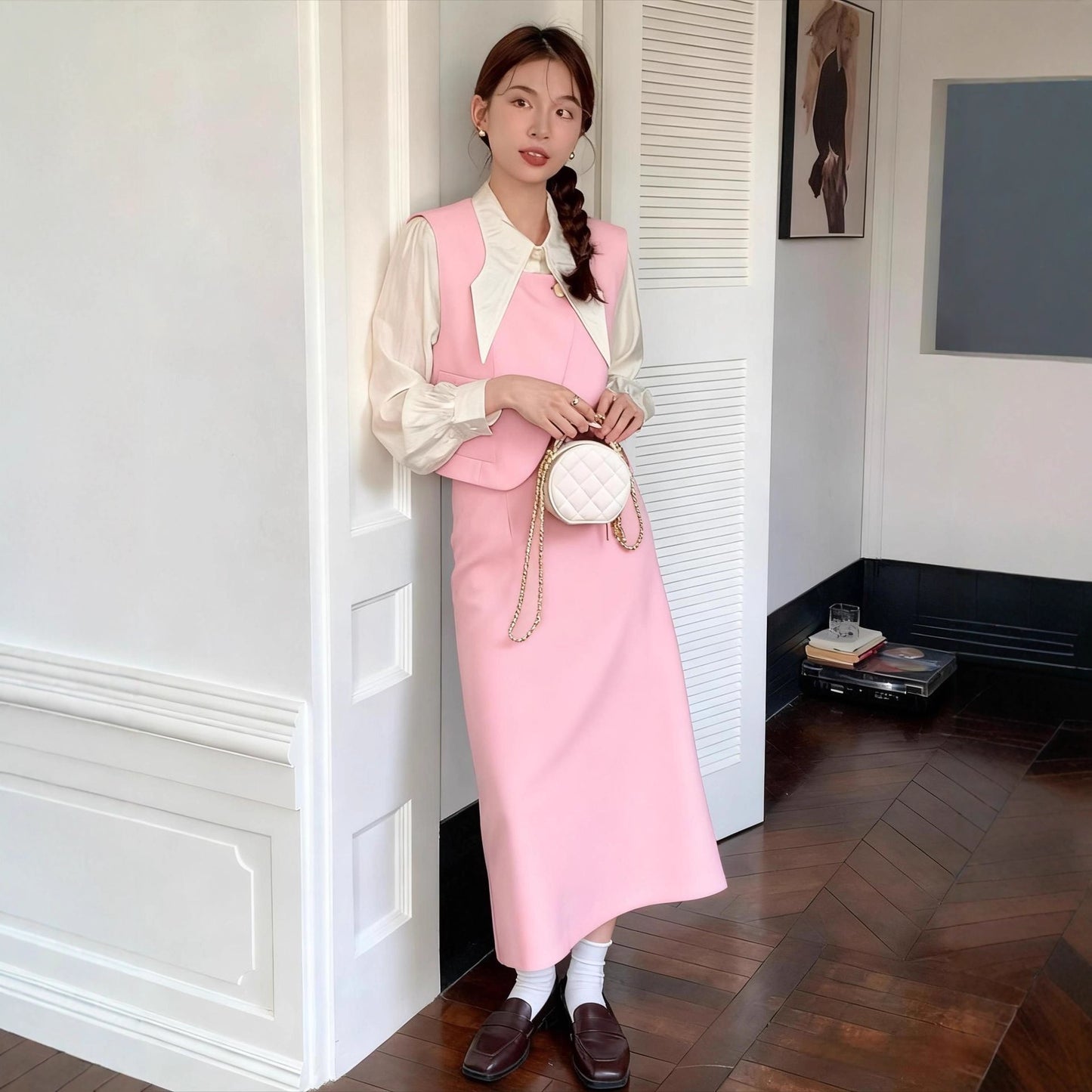 Split Sheath Skirt Mid-length Straight Skirt For Women