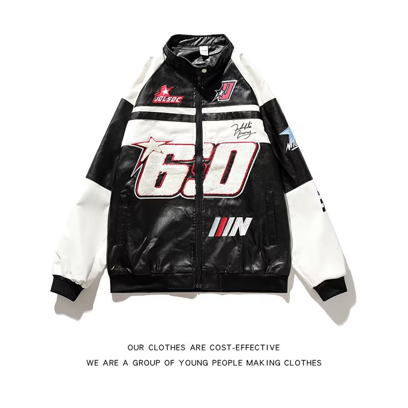Youth Fashion Loose Lapels Baseball Uniform Jacket