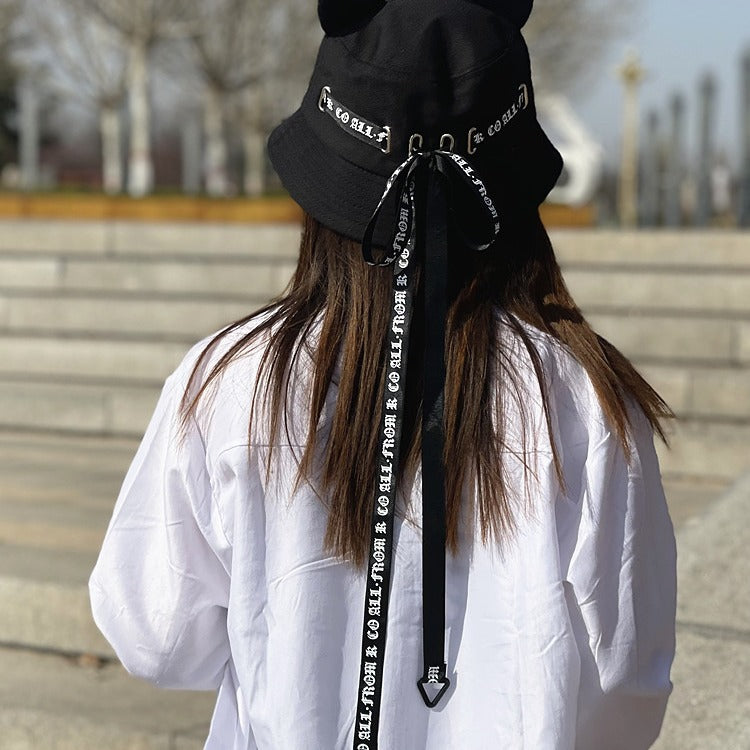 Cat Ears Girl Ribbon Bucket Hat