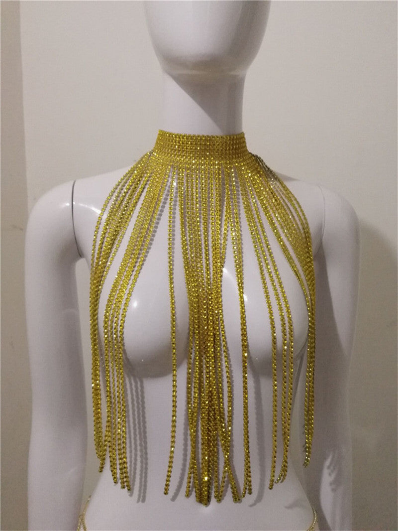 Long fringe Bib