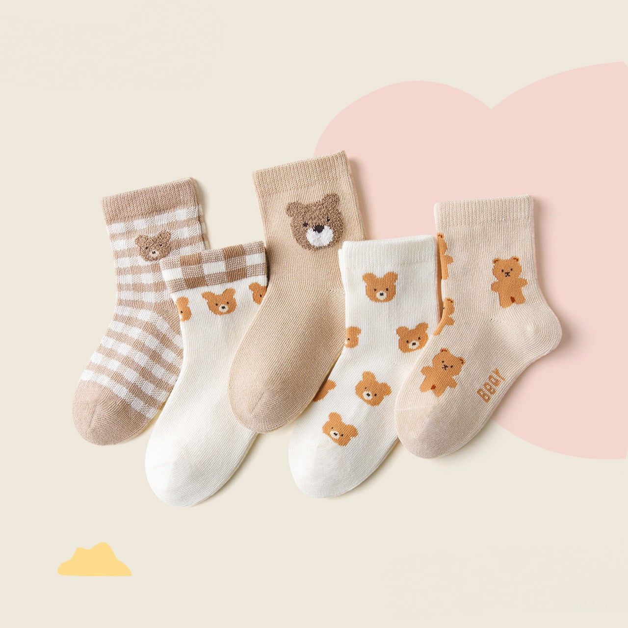 Of Cute Cartoon Children's Socks 5 Pairs