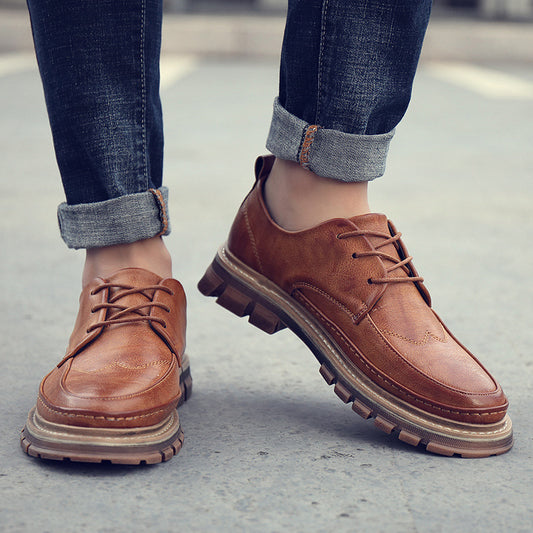 Low Cut Soft Sole Men's Leather Shoes