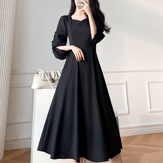 White Hepburn French Dress Girl