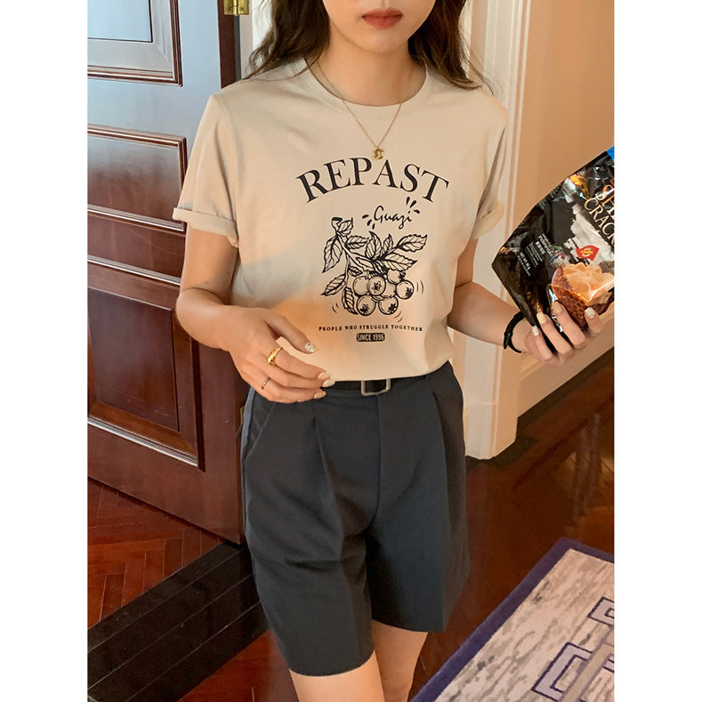 New Round Neck Loose And Slim Women's T-shirt