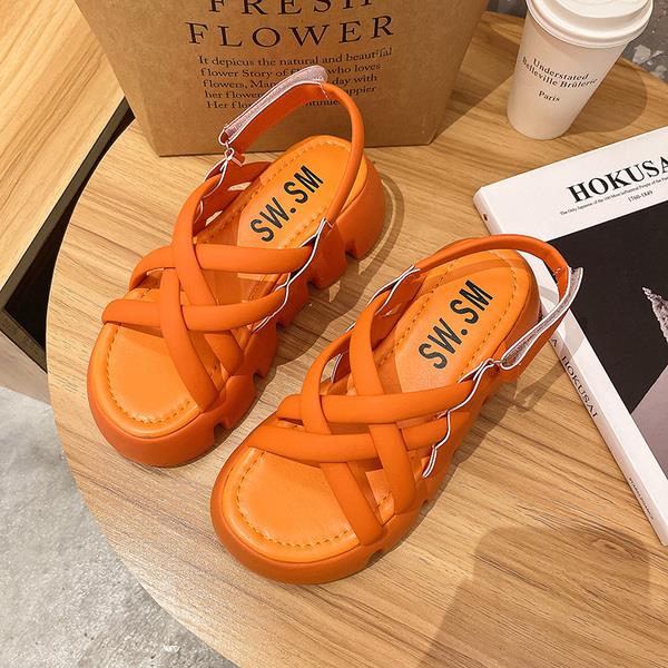 Kvinders Nye Sport Casual Og Alsidige Muffin Sandaler Med Tyk Bund