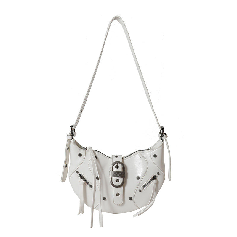 Dumpling Leisure Commute French Rivet Motorcycle Bag