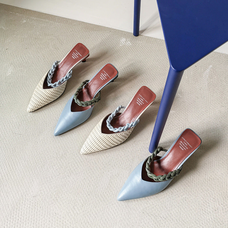Colorblock elegant Muller women's shoes
