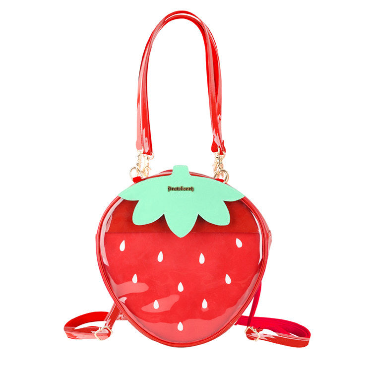 Soft-girl Strawberry Transparent Bag Lolita Single-shoulder Design