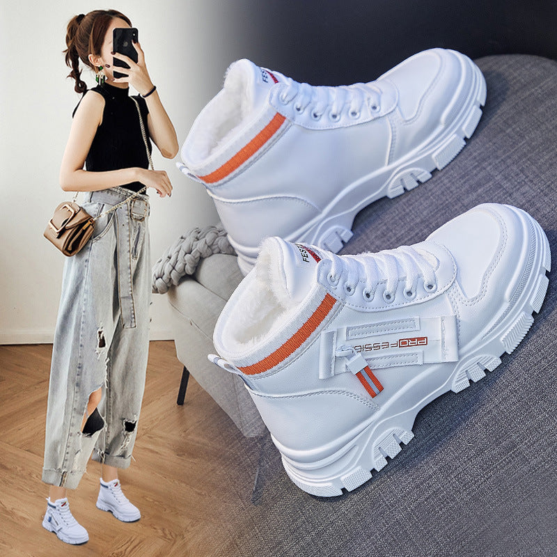 Winter New Warm Student Ankle Boots Platform