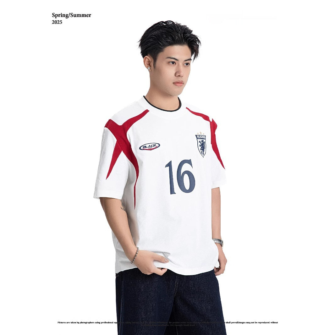 American Street Retro Minority Design Advanced Sense Soccer Uniform Short Sleeve