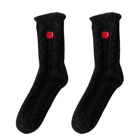 Women's Long Tube Thickened Sleep Coral Socks