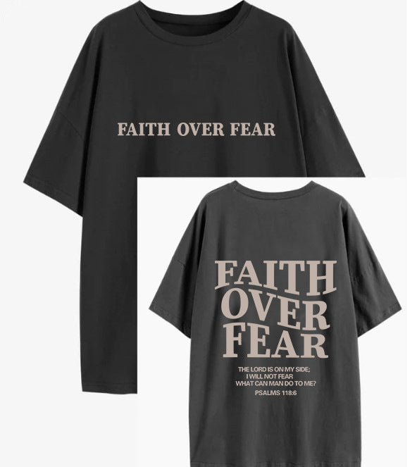 Letter Printed T-shirt Women's Fashion Casual Loose