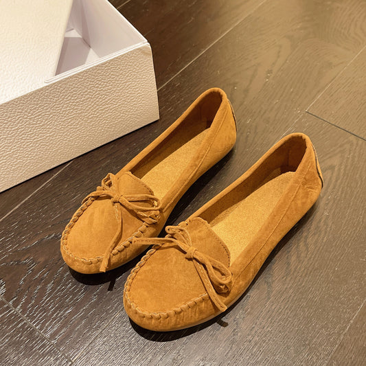 Slip-on Casual Round-toe Flat Shallow-shoe