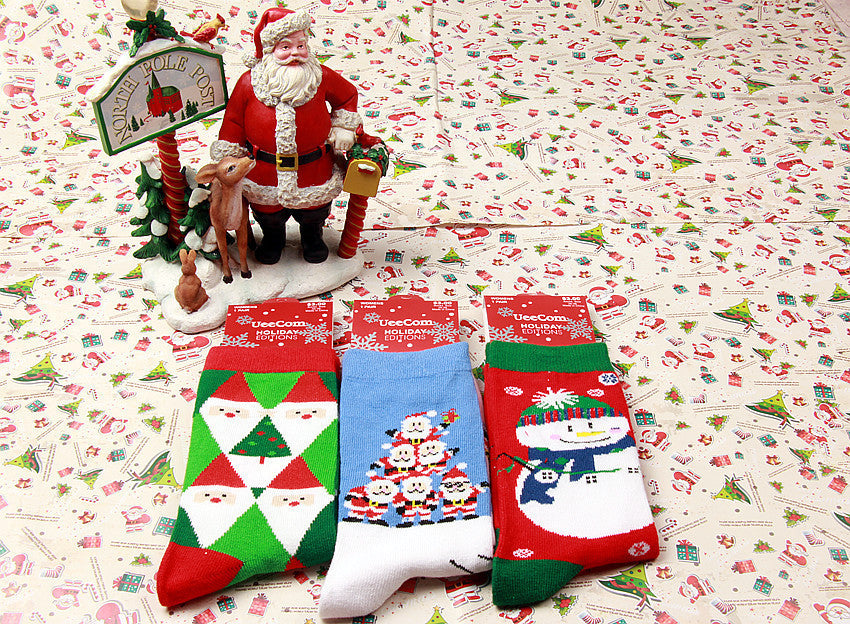 Old man elk snowman cotton women's socks