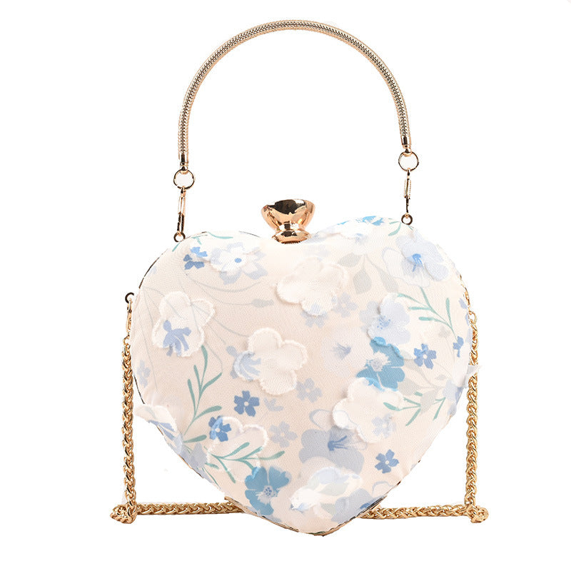 Sød blomstret kæde-crossbodytaske modetaske