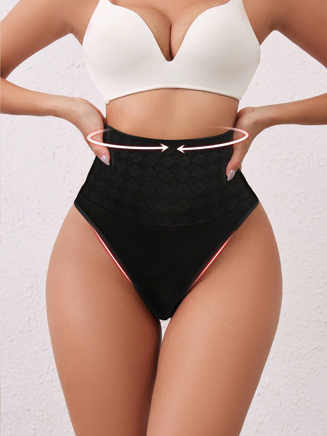 High-Waisted Shapewear Thong Tummy Control Butt Lifter Full Body Slimming Seamless Body Shaper