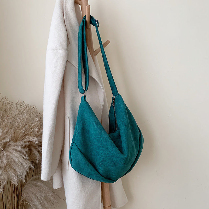 Korean Casual Solid Color Simple Tote Female Bag Commuter Messenger Bag