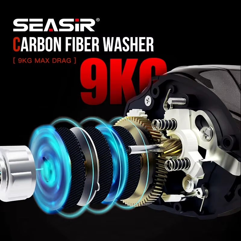 Cast X2 Baitcasting Reel 7.3:1 Hybrid Ceramic Bearing Carbon Fiber Washer Dual Bearing System N52 Brake Fishing Reels