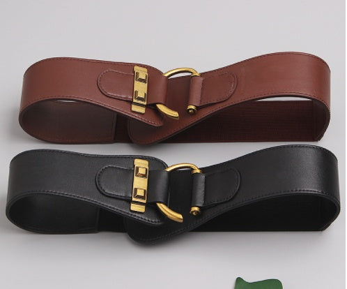 Wide Belt Women's Elastic Decoration With Dress, Waist Sweater, Versatile Waist Down Jacket, Coat Waist Seal