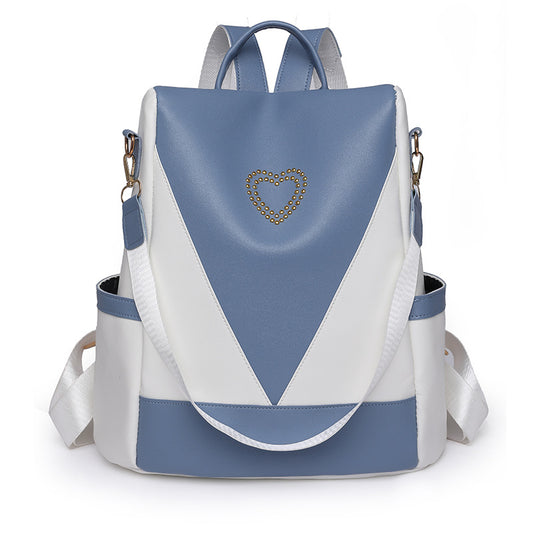 Simple Travel Backpack PU Anti-theft Backpack