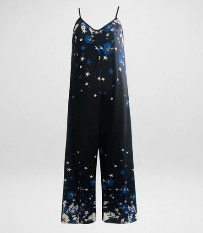 Summer New Style Cross-border Foreign Trade Printed Pocket Casual Jumpsuit