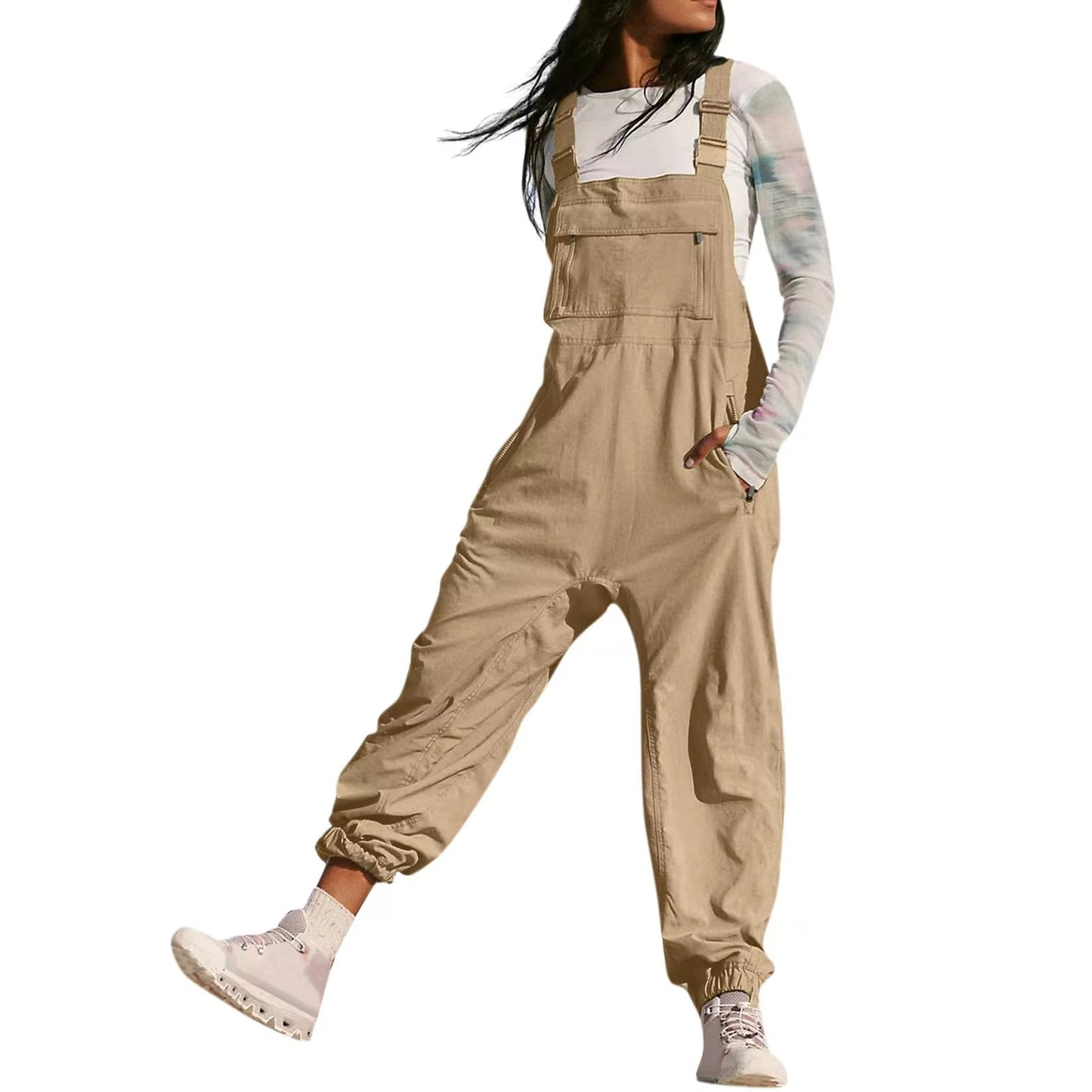 Arbejds Bib Top Bukser Amazon Fashion Fritid Tilspidset Jumpsuit