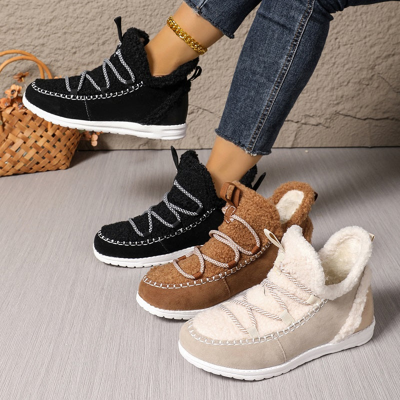 Season New Mid-top Women's Large Size Fashion Simple Snow Boots