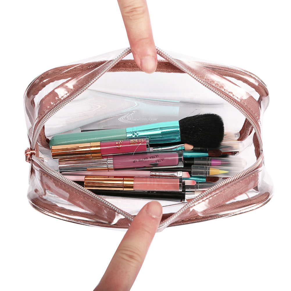 Pvc Cosmetic Bag Fashion Portable Three-piece Simple Waterproof Transparent