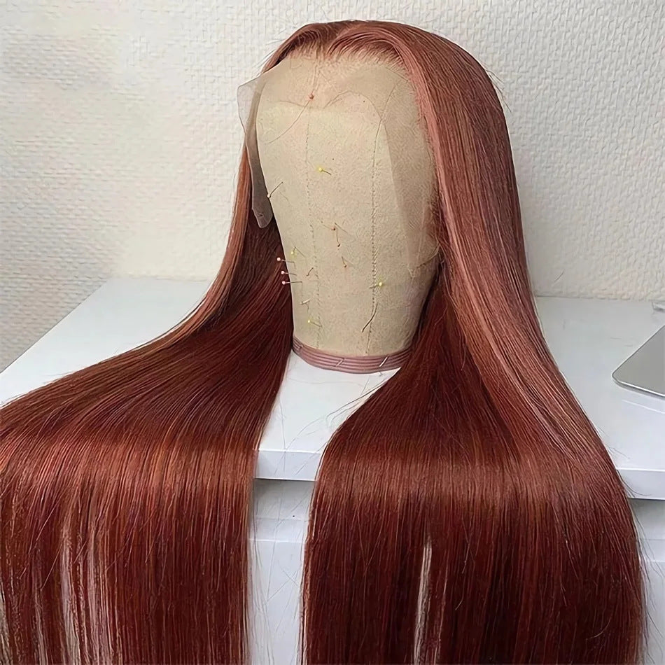 Glat 13x4 Human Hair Lace Front Paryk i ægte hår