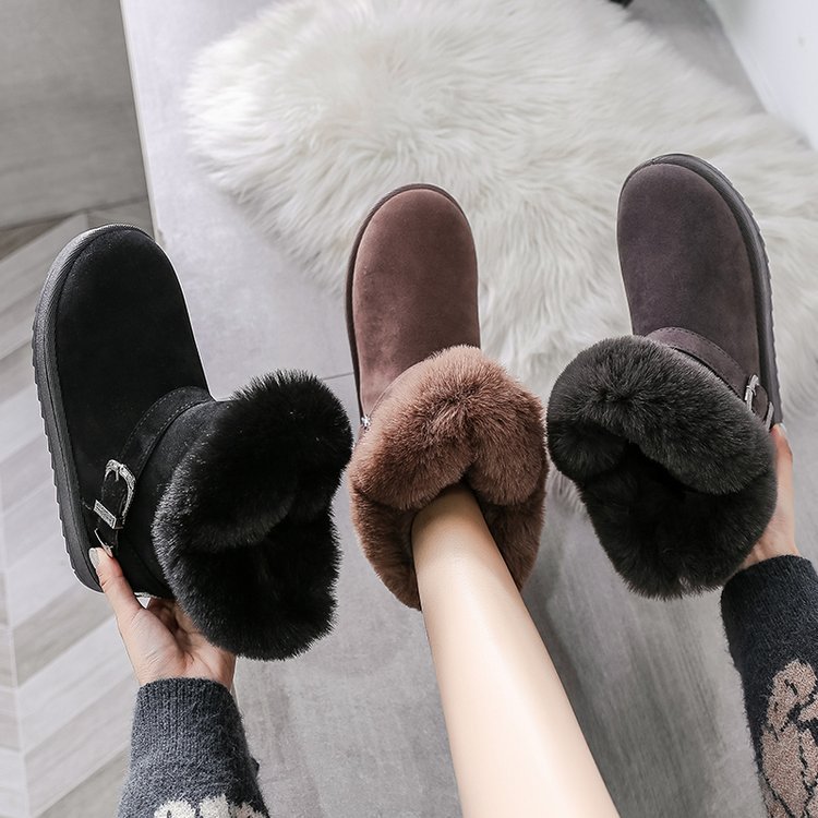 Fleece Thickened Comfortable Short Tube Women's Snow Boots