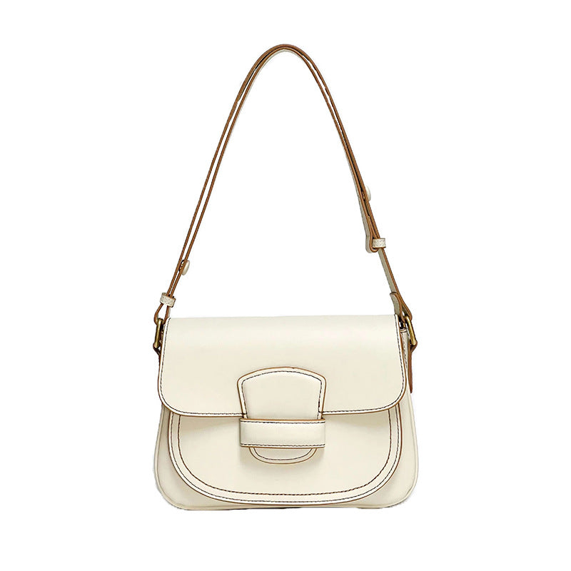 Udsøgt Skuldertaske/Crossbody-taske i ægte læder af høj kvalitet med klaplukning