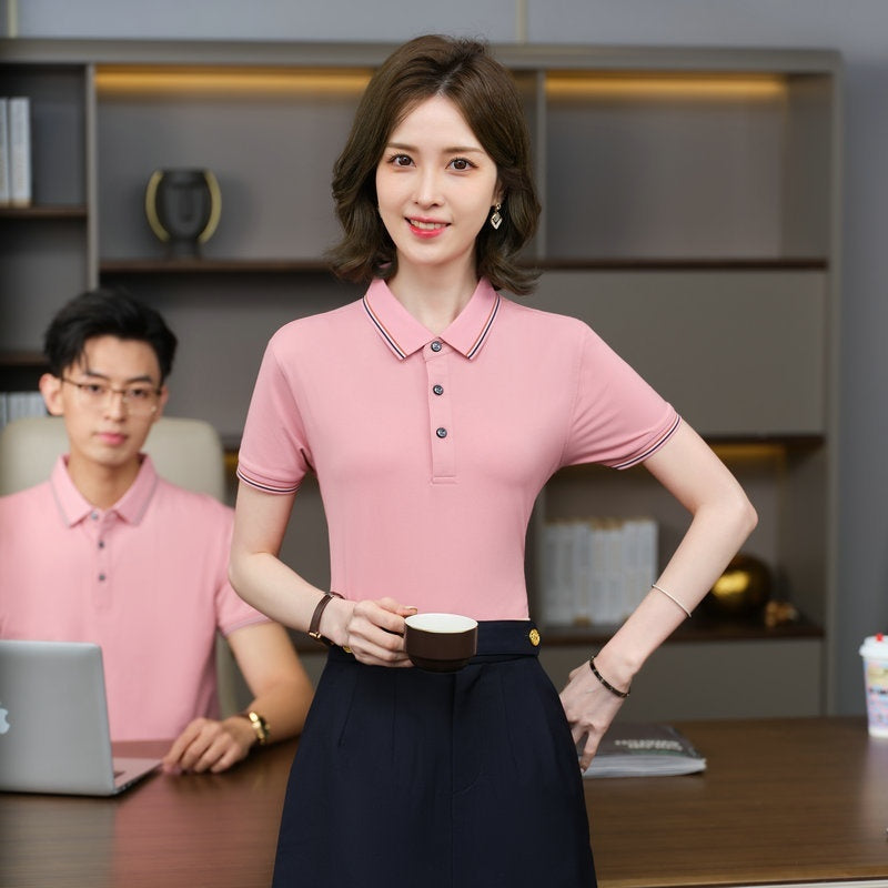 Solid Color Polo Collar T-shirt Blank
