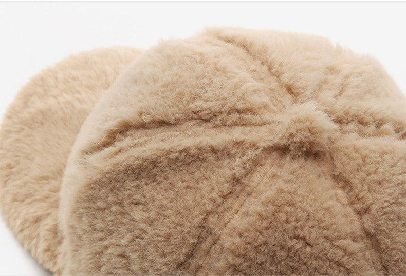 Plush Autumn And Winter Fashion Vintage Female Alphabet Embroidery Duck Hat