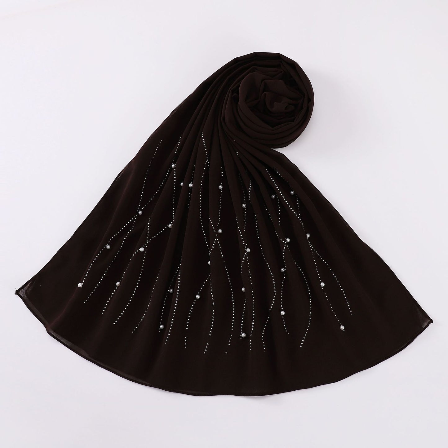 Women's Mesh Rhinestone Headscarf Shawl