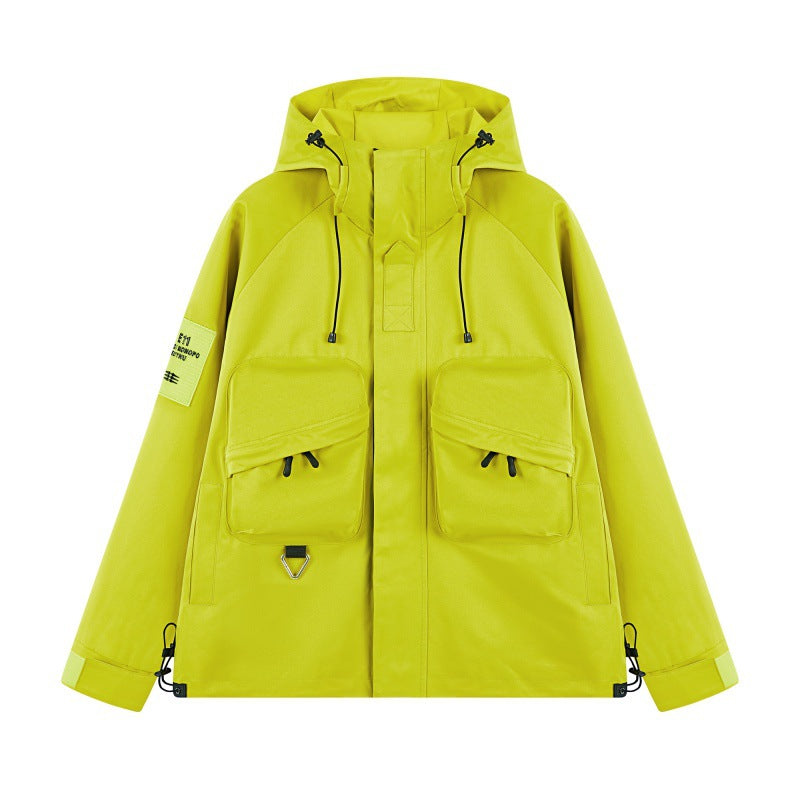 Tooling Style Shell Jacket Coat And Trench Hoodie