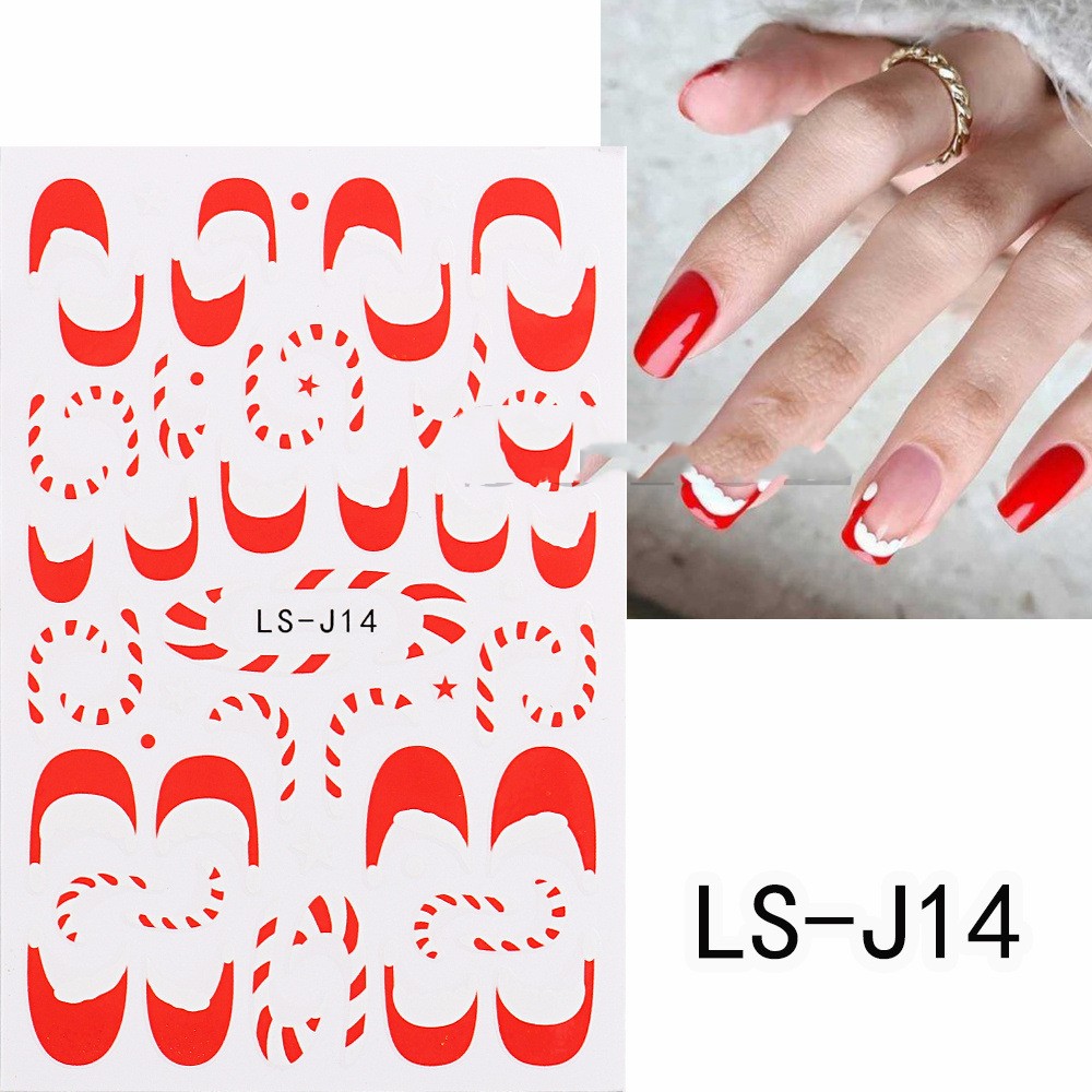 Manicure 3D Baglim Tegnefilm Sødt Juletræ