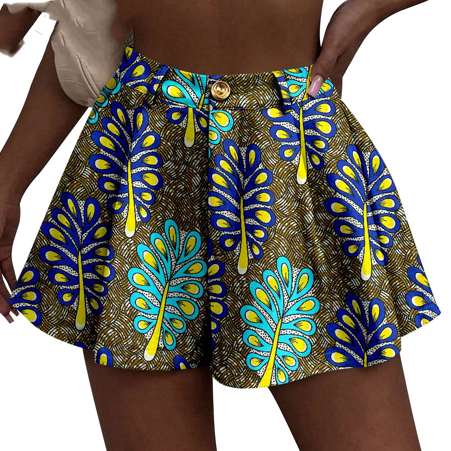 Dobbeltsidet print batikshorts