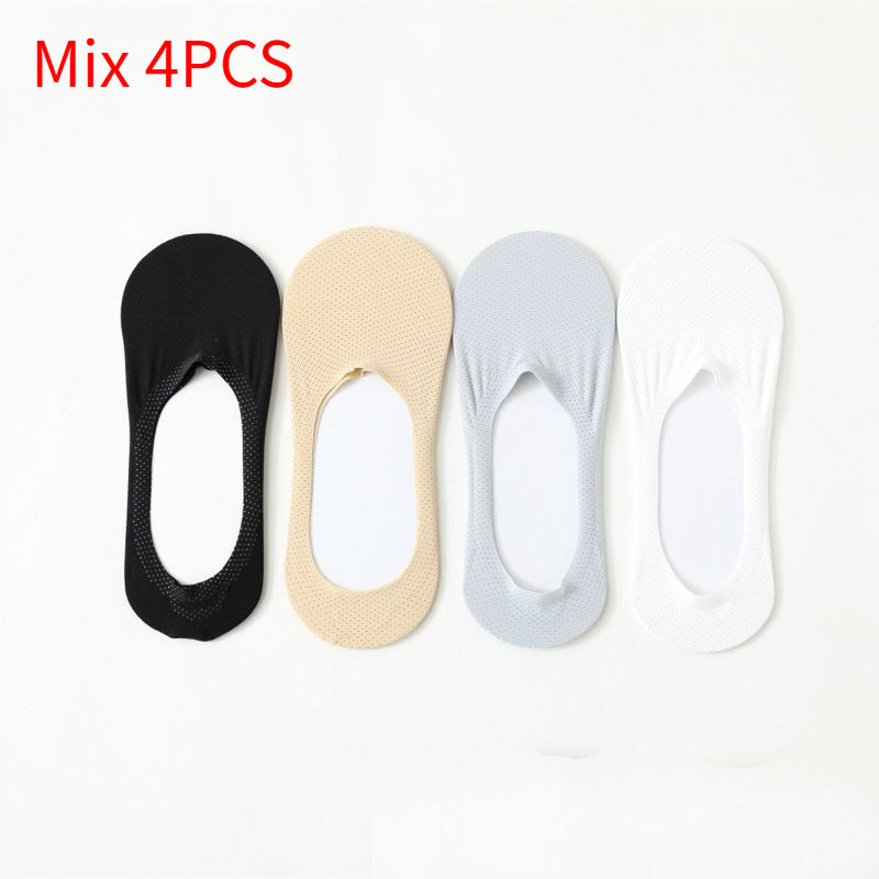 Ice Silk Breathable Invisible Boat Socks