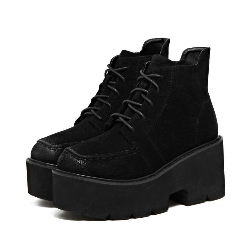 Fashion Biker Nude Ankle Women's Boots