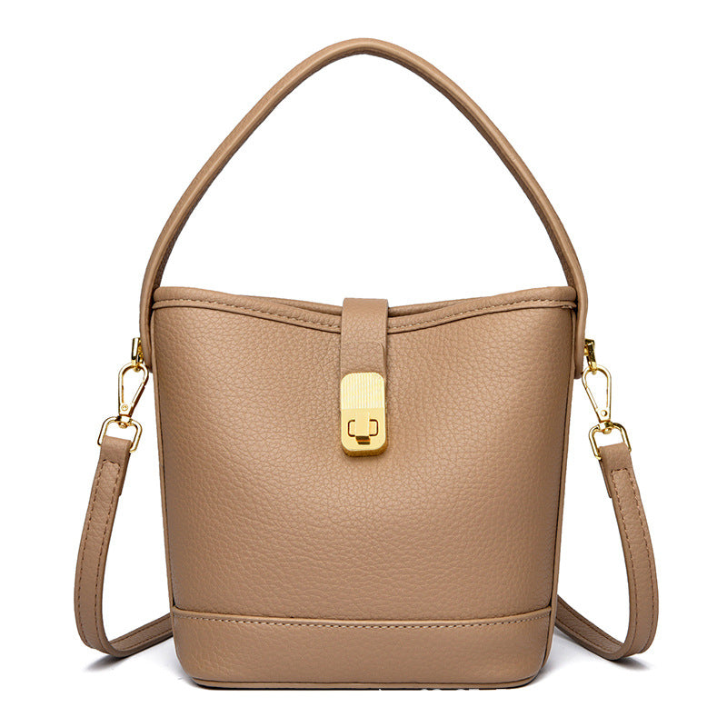 Fashionable Minimalist Multi-layer Single Shoulder Bag Niche Versatile Soft Leather