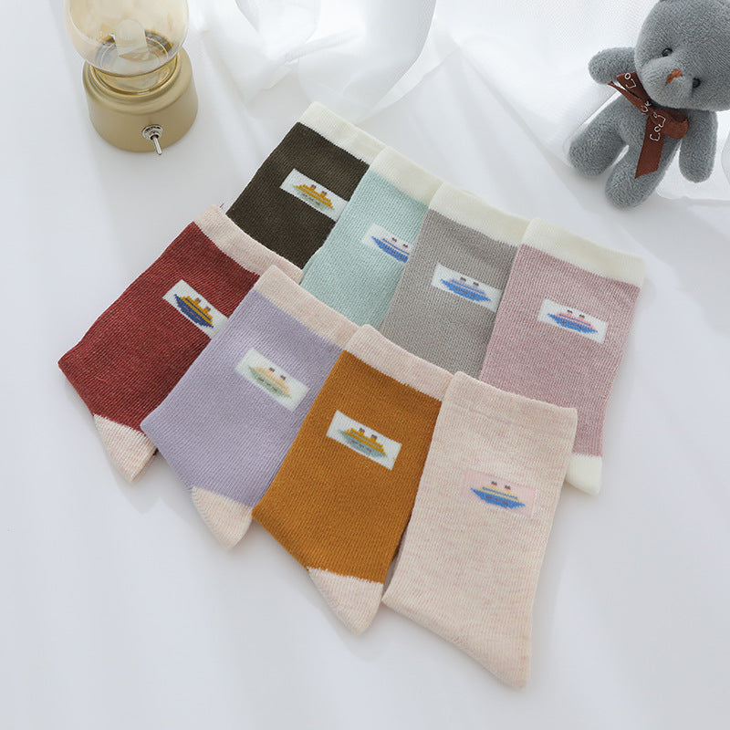 Cartoon Children's Socks Male And Female Baby In The Tube Lengthened