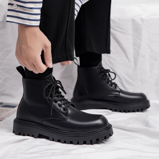 Men's Leather Boots Autumn British Style