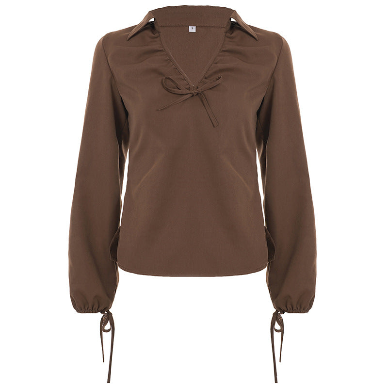 Stylish Minimalist Casual Womens Long Sleeve Top