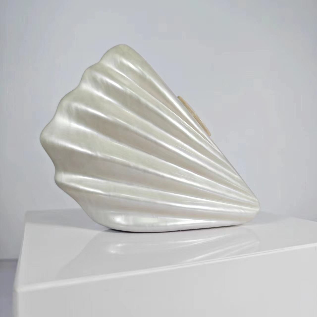 Women's One-shoulder Crossbody Bag Fan-shaped Shell Acrylic Bag Clutch
