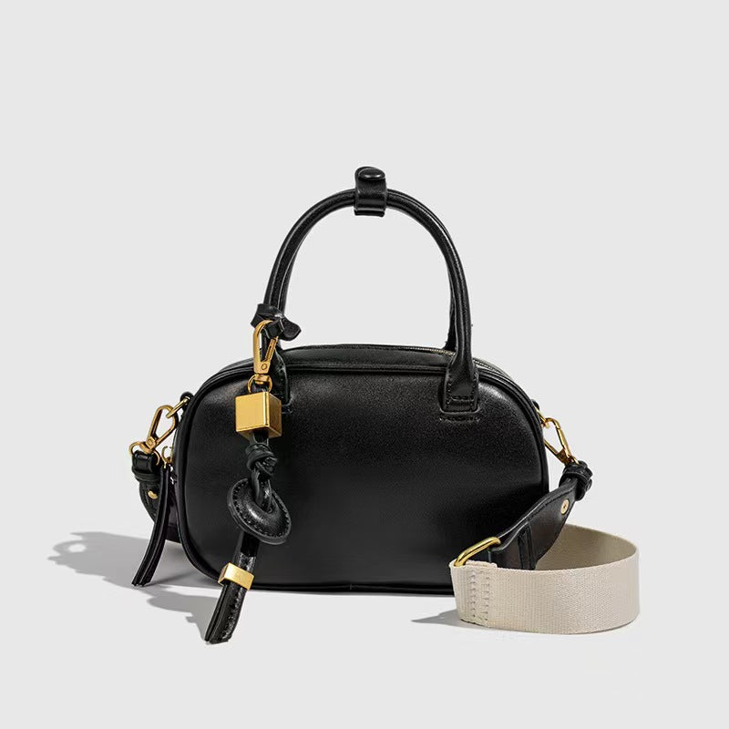 Niche Color-block Handheld Chic Crossbody Canvas Bag