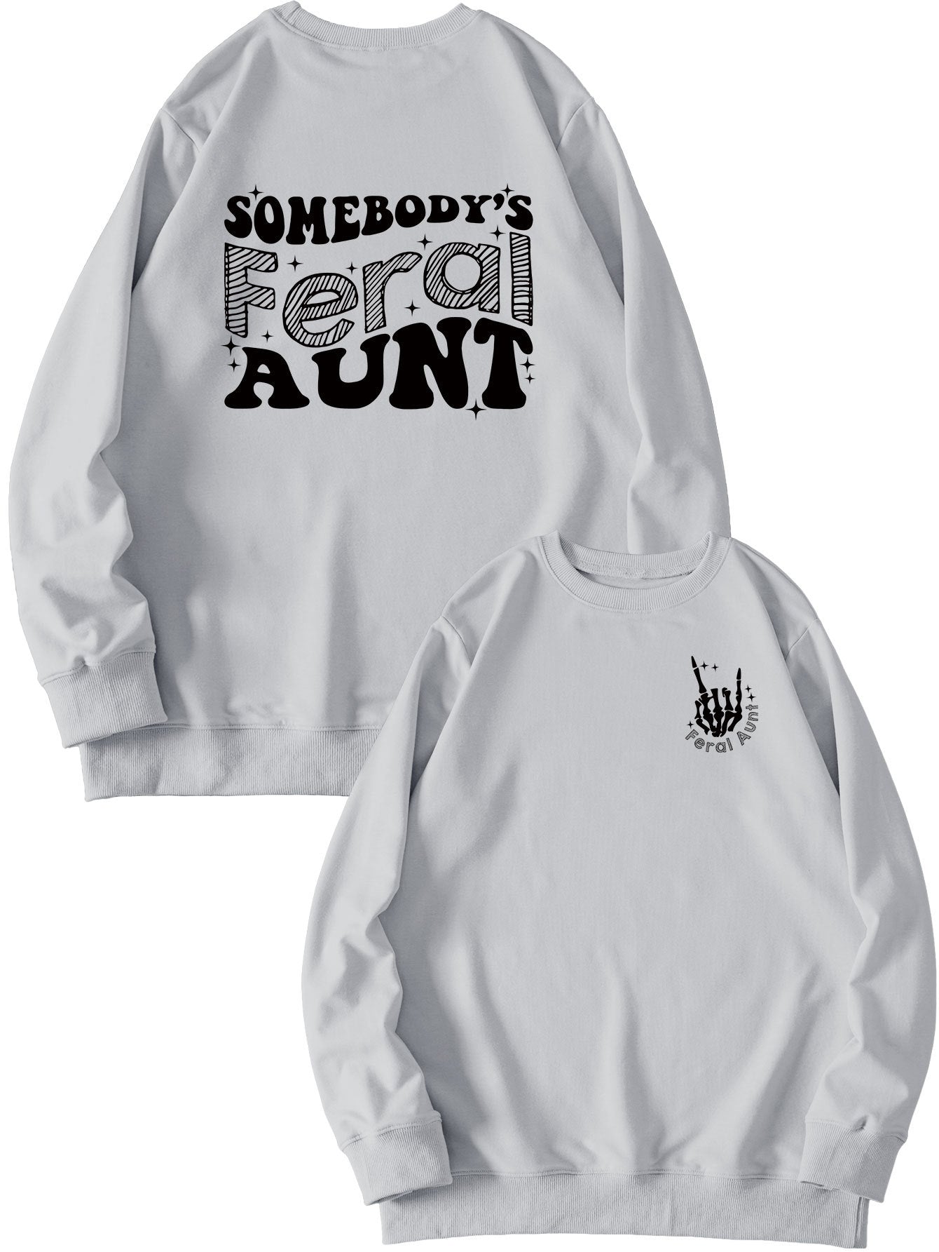 Printet sweatshirt til damer - Løs og alsidig