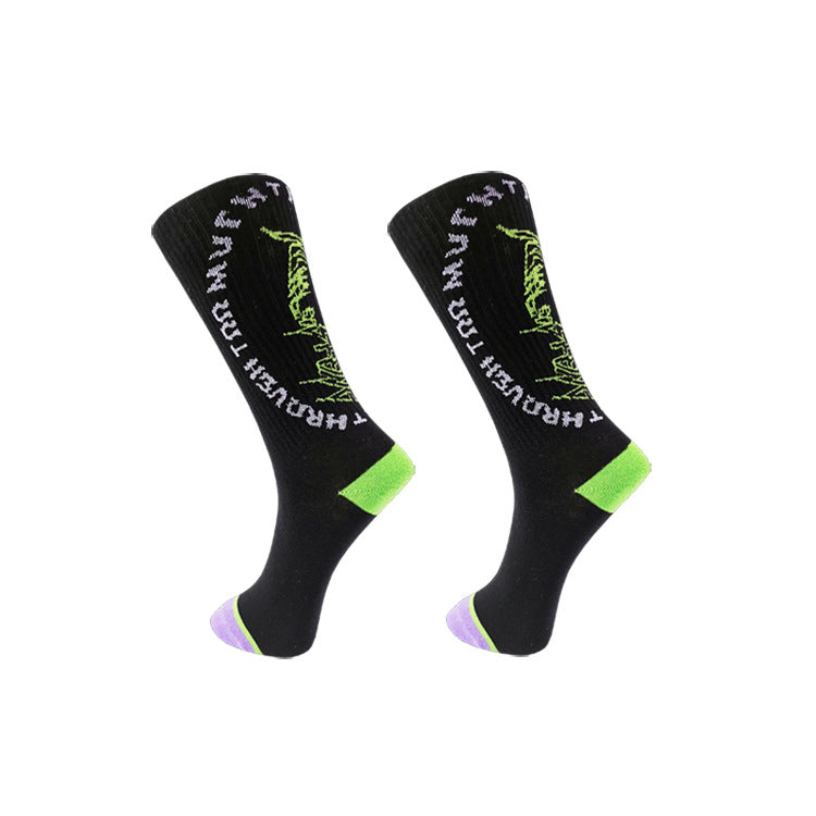 Trend In Tube Socks Street Skateboard Cartoon Cotton