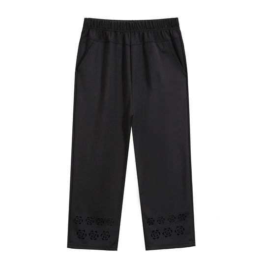 New Straight Hollow Embroidered Casual Pants