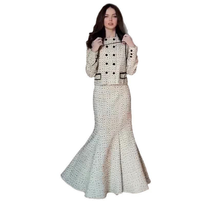 Winter French Chic Slim-Fit Elegant Long-Sleeve Suit